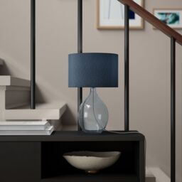 GoodHome Cushing Teardrop Shiny Blue & Beige Table Lamp - thumbnail 8