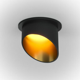 Luminosa Lighting Luminosa Maytoni Lipari Recessed Downlight Black, Gold Gu10 - thumbnail 1