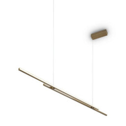 Luminosa Lighting Luminosa Halo Modern 150Cm Bar Pendant Ceiling Light Brass 1650Lm White Shade - thumbnail 2