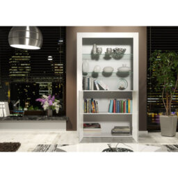 Creative Furniture Spectrum Display Cabinet 170Cm - White With Gloss Doors - thumbnail 3