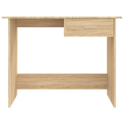 Berkfield Desk Sonoma Oak 100X50X76 Cm Engineered Wood - thumbnail 4