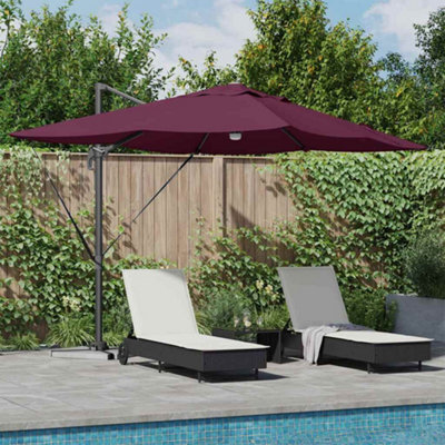 Berkfield Cantilever Roma Parasol Red, Black 352 X 251 X 265 Cm - image 1