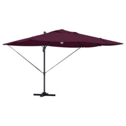 Berkfield Cantilever Roma Parasol Red, Black 352 X 251 X 265 Cm - thumbnail 2