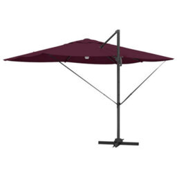 Berkfield Cantilever Roma Parasol Red, Black 352 X 251 X 265 Cm - thumbnail 7