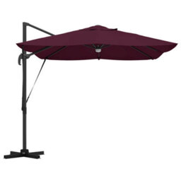 Berkfield Cantilever Roma Parasol Red, Black 352 X 251 X 265 Cm - thumbnail 6