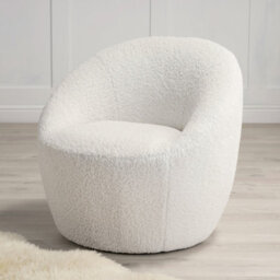 LPD Cocoon Boucle Occasional Chair - Cozy Elegance With Soft, Curved Design - thumbnail 5