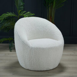 LPD Cocoon Boucle Occasional Chair - Cozy Elegance With Soft, Curved Design - thumbnail 3