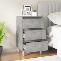 Berkfield Bedside Cabinet Concrete Grey 40X35X70 Cm Engineered Wood - thumbnail 3