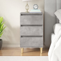 Berkfield Bedside Cabinet Concrete Grey 40X35X70 Cm Engineered Wood - thumbnail 1