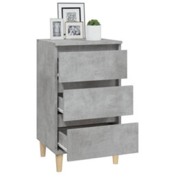 Berkfield Bedside Cabinet Concrete Grey 40X35X70 Cm Engineered Wood - thumbnail 5