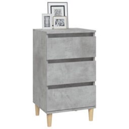 Berkfield Bedside Cabinet Concrete Grey 40X35X70 Cm Engineered Wood - thumbnail 4