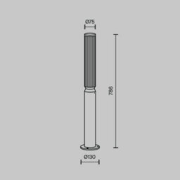 Luminosa Lighting Luminosa Lit 78Cm Outdoor Bollard Brown 3000K 750Lm Ip65 - thumbnail 3