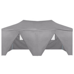 Berkfield Professional Folding Party Tent With 4 Sidewalls 3X6 M Steel Anthracite - thumbnail 3
