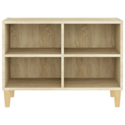 Berkfield Sturdy Tv Cabinet With Solid Wood Legs Sonoma Oak 69.5X30X50 Cm - thumbnail 4