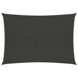 Berkfield Sunshade Sail 160 G/m2 Anthracite 5X6 M Hdpe - thumbnail 1