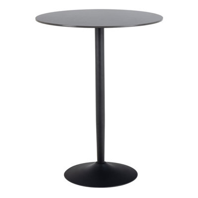 Furniture To Go Malta Ceramic Round Bar Table In Matt Black - image 1
