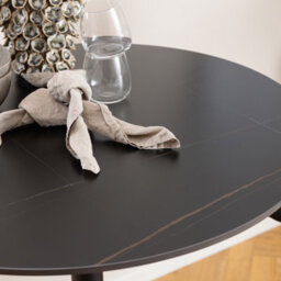 Furniture To Go Malta Ceramic Round Bar Table In Matt Black - thumbnail 6