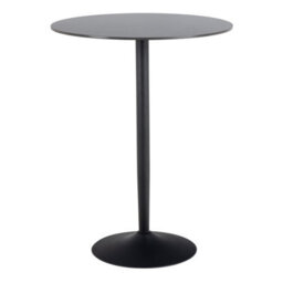 Furniture To Go Malta Ceramic Round Bar Table In Matt Black - thumbnail 1