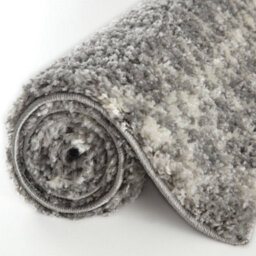 The Rugs Soft Moroccan Diamond Shaggy Rugs And Runners High Pile Grey And Ivory Living Room Kitchen Hallway 1010 - thumbnail 9