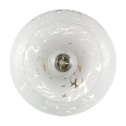 Happy Homewares Antique Brass Ceiling Light Fitting With White Snowflake Glass Shade - thumbnail 5