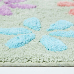 Homescapes Floral Multi Colour Cotton Bath Mat - thumbnail 3