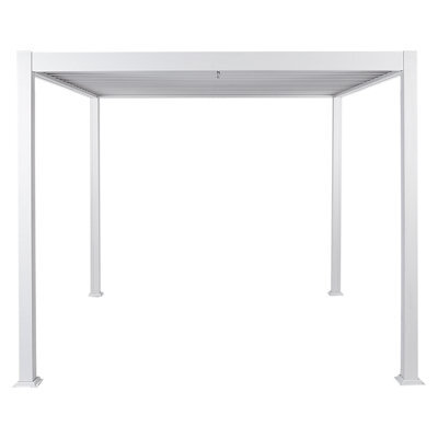 Beliani Gazebo Fornoli Metal 296 Cm 296 Cm White - image 1