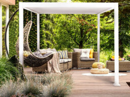 Beliani Gazebo Fornoli Metal 296 Cm 296 Cm White - thumbnail 2