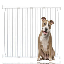 Bettacare Eco Screw Fit Pet Gate, White, 130Cm - 140Cm, Screw Fitted Dog Gate, Safety Gate For Puppy