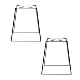 Valuelights Susie Pair Of - Matt Black Metal And Clear Glass Lantern Easy Fit Ceiling Light Shade (D)18Cm - thumbnail 1