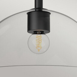 Luminosa Lighting Elstead Alora Mood Jude Bowl Semi Flush Ceiling Light Contemporary Matt Black 1X E27 - thumbnail 2
