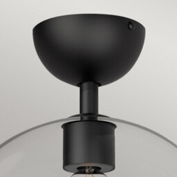 Luminosa Lighting Elstead Alora Mood Jude Bowl Semi Flush Ceiling Light Contemporary Matt Black 1X E27 - thumbnail 4