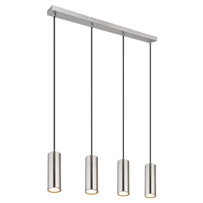 Luminosa Lighting Luminosa Robby Bar Pendant Ceiling Light Nickel Matt 4X Gu10 - image 1