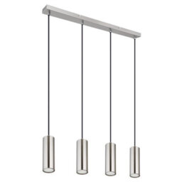 Luminosa Lighting Luminosa Robby Bar Pendant Ceiling Light Nickel Matt 4X Gu10 - thumbnail 2