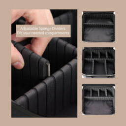 Fascinate Portable Hollywood Makeup Mirror Beauty Case 3-Color Led Dimmable Cosmetic Storage - thumbnail 4