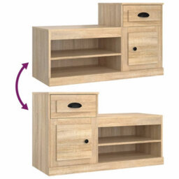 Berkfield Shoe Cabinet Sonoma Oak 100X42X60 Cm Engineered Wood - thumbnail 9