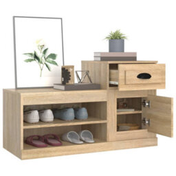 Berkfield Shoe Cabinet Sonoma Oak 100X42X60 Cm Engineered Wood - thumbnail 5