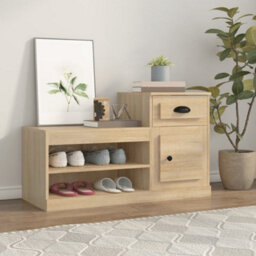 Berkfield Shoe Cabinet Sonoma Oak 100X42X60 Cm Engineered Wood - thumbnail 1