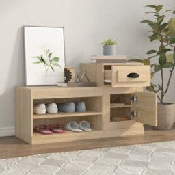 Berkfield Shoe Cabinet Sonoma Oak 100X42X60 Cm Engineered Wood - thumbnail 3