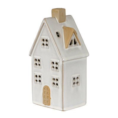 Alora Ceramic Large Townhouse With Led Light Illuminated Village Piece - image 1
