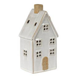 Alora Ceramic Large Townhouse With Led Light Illuminated Village Piece - thumbnail 2