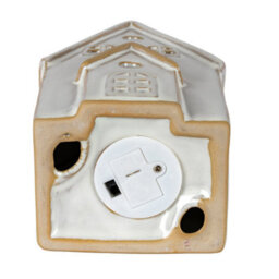 Alora Ceramic Large Townhouse With Led Light Illuminated Village Piece - thumbnail 5