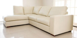 Westpoint Venice Big Corner Sofa Faux Leather Cream Left Hand Side