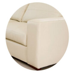 Westpoint Venice Big Corner Sofa Faux Leather Cream Left Hand Side - thumbnail 4