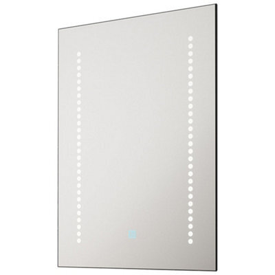 Tunable White Led Bathroom Mirror 500 X 700mm With Demister And Shaver Socket - image 1