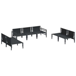 Berkfield Modern Garden Sofa Set 7 Pcs Anthracite Steel - thumbnail 5