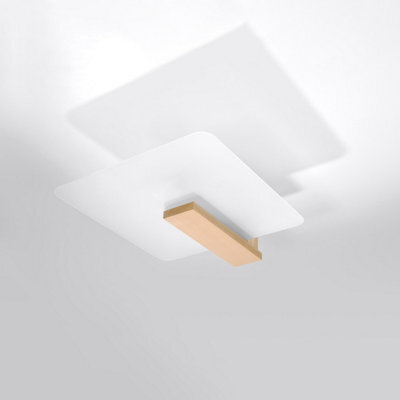 Luminosa Lighting Luminosa Lappo Flush Ceiling Light Natural Wood - image 1