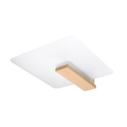 Luminosa Lighting Luminosa Lappo Flush Ceiling Light Natural Wood - thumbnail 3
