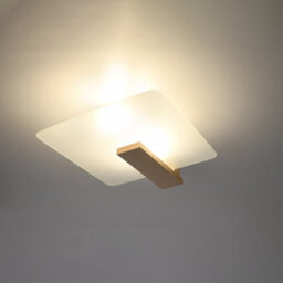 Luminosa Lighting Luminosa Lappo Flush Ceiling Light Natural Wood - thumbnail 2
