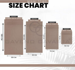 Gc Gaveno Cavailia 2Pk Miami Bath Sheet 90X140 Camel 700 Gsm Quick Drying & Super Absorbent Bath Sheet Set - thumbnail 3