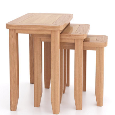 Rest Relax Windham Natual Oak Nest Of 3 Tables Light Oak - image 1
